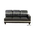 thumbnail image 4 of Hommoo 4-Seat Semi Semi PU Synthetic Leather Sectional Sofa Sets, L Shaped Sectional Couches and Sofas with Waistline, Modern Living Room Furniture Sets, Black and White(No Ottoman), 4 of 8