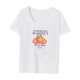 thumbnail image 3 of Camiseta para mujer verano simple clásico elegante ropa transpirable cuello redondo camiseta S, 3 of 7