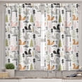 thumbnail image 2 of Ambesonne Nature Valance & Curtain, Squirrel Trees Woodland, 55"x30", Multicolor, 2 of 7
