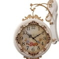thumbnail image 6 of deevoka Double Sided Wall Clock 360 degree Rotating Farmhouse Round Quiet Decorative Clock White, 6 of 9