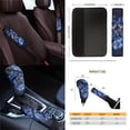 thumbnail image 4 of Renewold Sea Turtle Flower Car Seat Cover Full Set 14 PCS, Steering Wheel Cover Seat Belt Cover Trash Can Rear View Mirror Cover Coaster Center Console Cover Gear Shift Knob Cover Set Universal Fit, 4 of 7