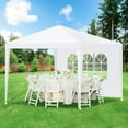 thumbnail image 6 of COBIZI 10 x 10 Party Tent with 4 Sidewalls Outdoor Canopy Tent for party  Patio Camping Gazebo Shelter for Weddings Waterproof Heavy Duty Event Carpa All Season, White, 6 of 10