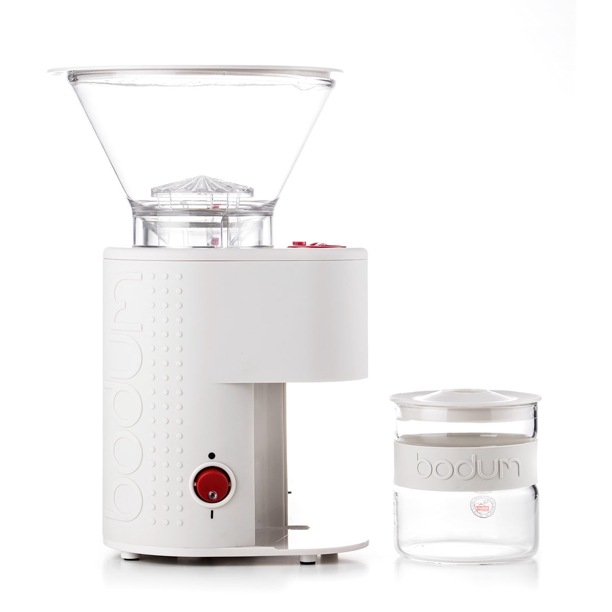 Bodum Bistro Electric Coffee Burr Grinder, Stainless, White