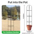 thumbnail image 2 of Heyfurni Garden Trellis for Climbing Plants, 6.3 Ft Obelisk Green Metal Plant Support for Vines & Flowers, 2 of 7