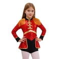 thumbnail image 2 of YONGHS Combinaison de Cirque pour Filles Halloween Enfants Manches Longues Sequins Justaucorps Robe Danse Rouge 6, 2 of 7