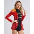 thumbnail image 4 of YiZYiF Women Circus Ringmaster Costume Halloween Master Lion Tamer Fancy Dress Bodysuit Outfits Red-A 3XL, 4 of 7
