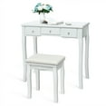 thumbnail image 3 of Gymax Vanity Dressing Table Set w/Removable Box &10 Dimmable Bulbs Touch Switch White, 3 of 10