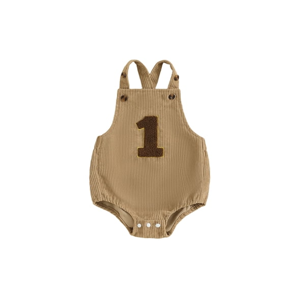 BemeyourBBs Infant Baby Boy Girl First Birthday Outfit one-piece Romper Overalls 1st Years Old Birthday Clothes Loose Fit Number Print Sleeveless Bodysuit Playsuit Jumpsuit