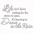 thumbnail image 2 of VWAQ Life Isnt About Waiting for the Storm To Pass Its Learning To Dance In The Rain Vinyl Wall Decal VWAQ-1704-(WHITE), 2 of 3