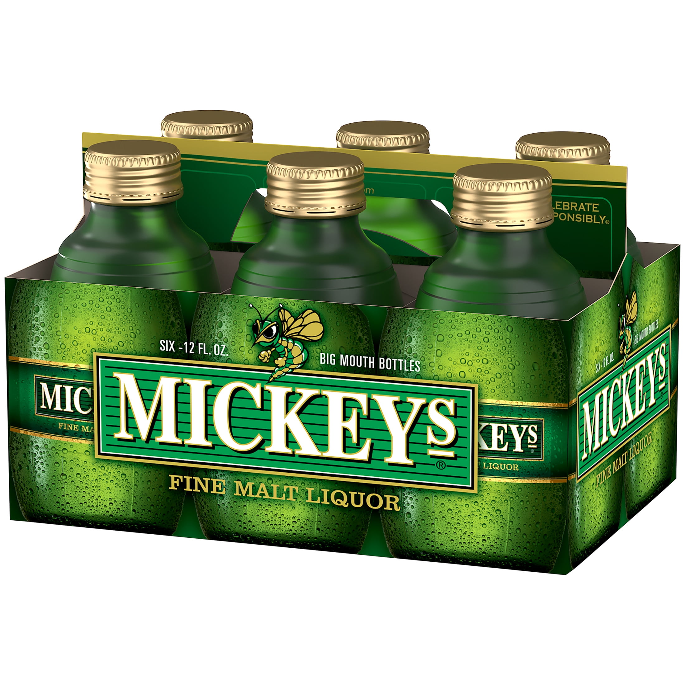 Mickey's Beer, 6 Pack, 12 fl oz Glass Bottles, 5.6% ABV