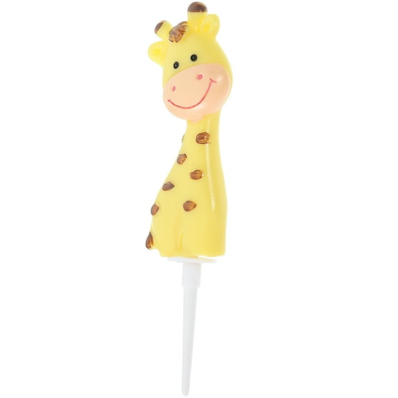 LOLIPPYY Cute Animal Cake Toppers Giraffe Topper Yellow Resin 1Set 2.75X1.14X0.2In