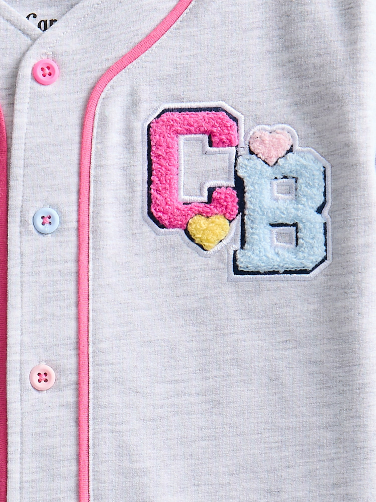 Care Bears Toddler Button Down Baseball Jersey with Short Sleeves, Sizes 12M-5T
