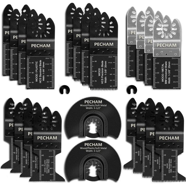 Hojas de sierra PECHAM Universal para madera y metal oscilantes, 24 unidades