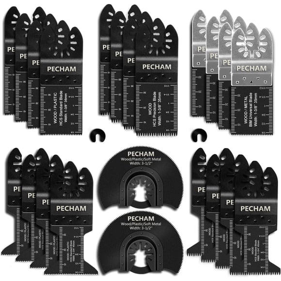 Hojas de sierra PECHAM Universal para madera y metal oscilantes, 24 unidades