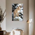 thumbnail image 3 of Elephant Stock Winter Forest Cougar Wall Art - Vertical Multi Panel Canvas - Living Room Wall Decor - Animal Multi Panel - Blue And Gray Decor - 36" x 57", 3 of 8