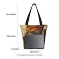 thumbnail image 3 of Salouo Vintage Style Elk for Shoppers Tote for Women Foldable Handbags with Big Capacity Casual One-Shoulder Shopping Bag Hobo Bags Fit for Office/Shopping/Park, 3 of 6