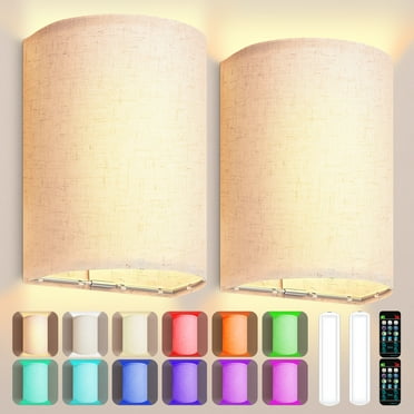 Cadirm Wall lamp Set of 2 with Fabric Shade