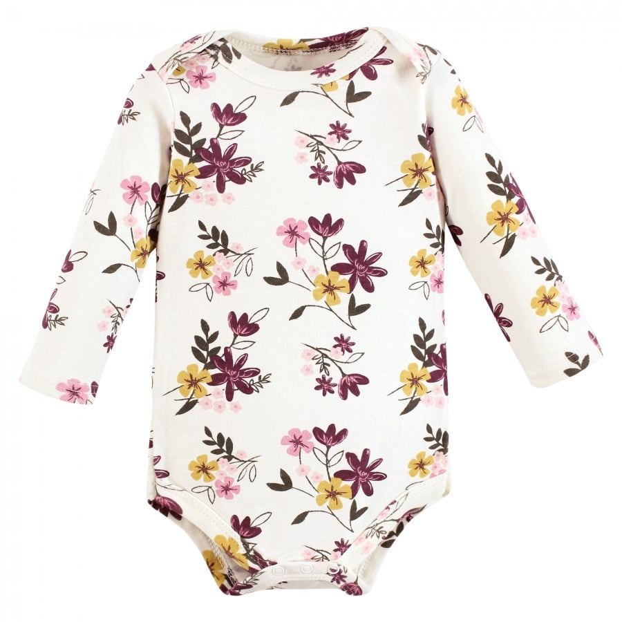 Hudson Baby Infant Girl Cotton Long-Sleeve Bodysuits, Steal Your Heart, Newborn