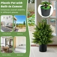 thumbnail image 5 of Costway 22'' Artificial Cedar Topiary Ball Tree 2-Pack Faux Shrub Bush Trees for Decor, 5 of 9