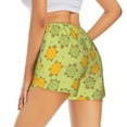 thumbnail image 3 of Goofa Cute Turtle Printed Women 2 in 1 Running Shorts,Quick Dry Athletic Workout Shorts,High Waisted Athletic Shorts with Liner Pockets-X-Large, 3 of 9