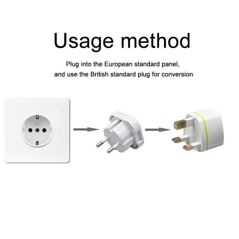 Biplut World Travel US EU UK to Europe Canada AC Power Plug Adapter  Converter Socket (US Plug) 