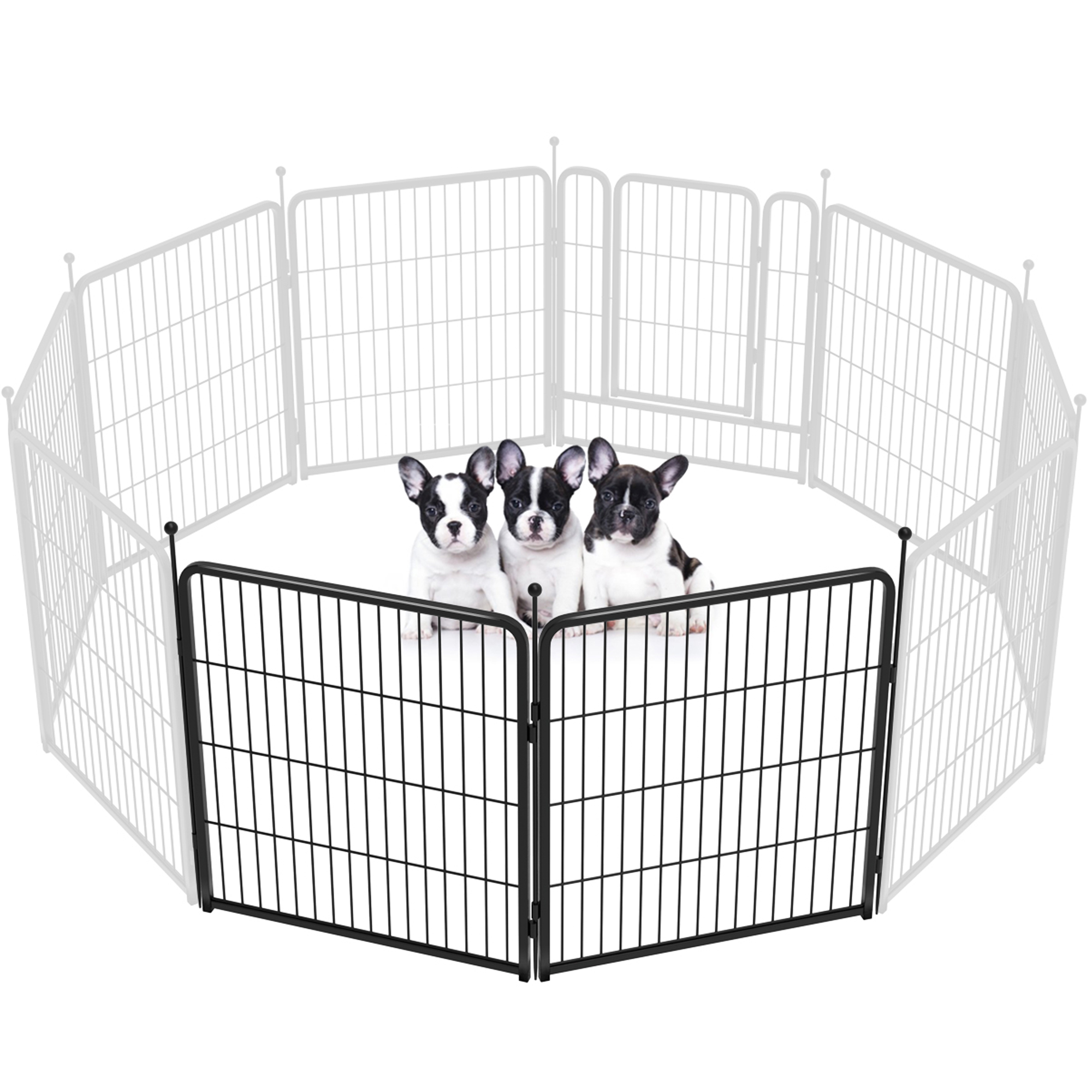 FXW Rollick Dog Playpen Outdoor 2 Panels 32 Height Dog Fence Exercise 
