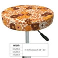 thumbnail image 4 of Kll Hippie Ditsy Floral Round Bar Chair Cushion Cover 14 Inch,Bar Stool Protector With Elastic, Soft Washable, 4 of 7