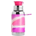 thumbnail image 1 of Botella de agua Pura Sport de acero inoxidable de 550 ml, forma de espiral rosa, 1 of 8