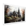 thumbnail image 2 of Designart "Vision of Neo Ecclesiastic Church in Black I" Spiritual Framed Wall Art Decor - Cabin Black Church Living Room Framed Canvas Art, 2 of 6