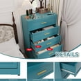 thumbnail image 5 of Blue Metal Dresser with 5 Drawer，48" Tall Chest of Drawers with Wide Metal Handle,Drawer Organizer for Bedroom,Living Room,Hallway and Entryway, 5 of 7