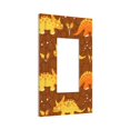 thumbnail image 2 of Kll Dinosaurs And Leaves Wall Plate,Gloss Finish,Standard Size 1 - 5" X 3", Polycarbonate Thermoplastic,Electric Receptacle Plug Covers, 2 of 8