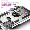 thumbnail image 5 of for Moto G Play 2023 Case, Moto G Play 2023 Phone Case with HD Screen Protector, Military Grade Protective Cases with Ring for Moto G Play 2023 (Silver), 5 of 12