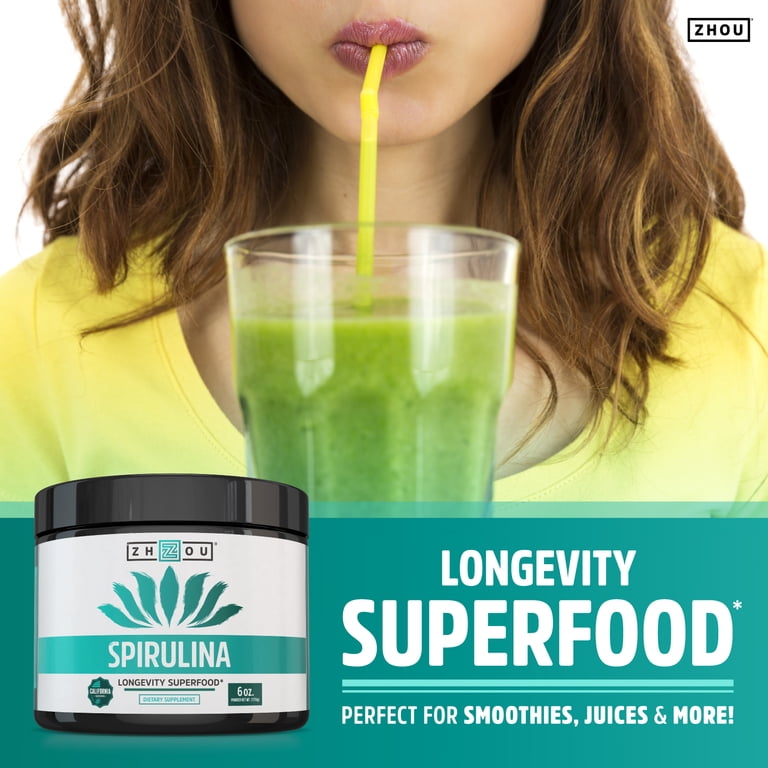 Zhou Nutrition Spirulina Powder, California Grown, 6 oz photo 4