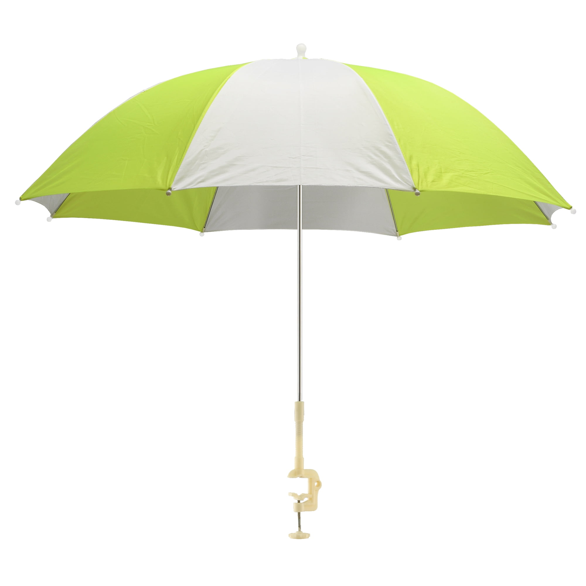 3' Yellow and White ClampOn Beach Umbrella