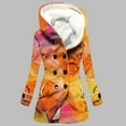 thumbnail image 1 of LOVZFMLL Jackets for Women Velvet Double Breasted Hooded Solid Color European And Mid Length Women's Solid Color Temperament Commuting Jacket, 1 of 3