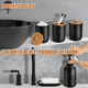 thumbnail image 3 of "Juego De Baño Negro Accesorios Kit 8 Pzs Completo Bambú Set Belug Negro ", 3 of 5