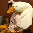 thumbnail image 6 of Goose Stuffed Animal Toy，Soft Goose Plush Pillow，Giant White Goose Plush Hugging Pillow, Swan Stuffed Animal for Birthday Gift,Silly Goose for Kids and Friends,19.69 in, 6 of 9