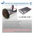 thumbnail image 2 of CRAFTHROU Insulation For Soundproof Cotton Silver Insulation For Car Roof 1Pack, 2 of 7