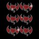 thumbnail image 1 of 6 piezas de transferencias de calor con forma de corazón de diablo para planchar, diamantes de imitación para ropa, calcomanías de transferencia de calor, decoración para reparación de ropa., 1 of 7