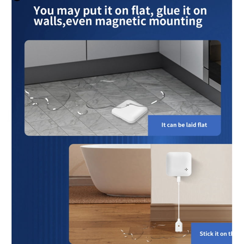 Tuya ZigBee Water Leak Sensor Smart Water Leak & Flood Detector WiFi Water Leak Sensor Smart Notification App