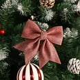 thumbnail image 5 of Fmbmuo 4.7-inch Christmas Sparkling Bow - Set of 2, Suitable for Christmas Tree Decorations, Wreaths, and Home Decor（Pink）, 5 of 5