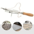thumbnail image 3 of Dwellnix Tufting Tool Manual Tufting Carpet Tool Stainless Steel Wood Adjustable Silver, 3 of 7