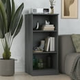 thumbnail image 3 of Palace Imports 100% Solid Wood 3-Shelf Bookcase with Adjustable Shelves, Gray, 3 of 6