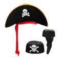 thumbnail image 1 of 2 piezas de Halloween Pirate Hat Masquerade Party Cosplay Props Pirate Cap para adultos (Red Ribbon Pirate Hat + Black White Skull Pirate Hat), 1 of 7