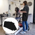 thumbnail image 5 of Voiceine Shop Uniform Grooming Smock- Mipcase Salon Beautician Clothes: Waterproof Nylon Black Shop Uniform with Full Zipper ( ), 5 of 10