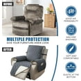 thumbnail image 5 of 100% Waterproof Recliner Chair Cover - Non-Slip Granules, Elastic Band, Perfect Fit for Reclining Chairs (Gray, 28"), 5 of 7