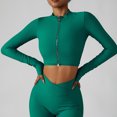 thumbnail image 3 of Zip Up Workout Jacket,Womens Workout Jacket Quick Cropped Workout Jacket Women Gym Jacket Superior Craftsmanship, 3 of 5