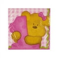 thumbnail image 3 of 16 Pack Beverage Napkins Bear's First Birthday Girl, 3 of 3