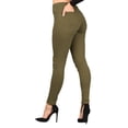 thumbnail image 2 of Lildy Women's Denim Jeggings, Stretchable Cotton Blend, Olive, Large/X-Large, 2 of 5