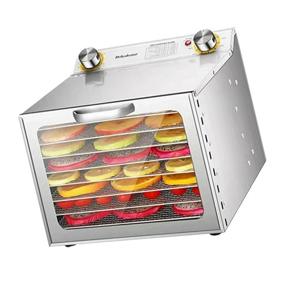 Dehydrators for Food and Jerky with 24H Timer 8 Drying Racks 450W 30-90 degrees Celsius Vegetable Fruit Dehydrator Adjustable Temperature Control and Visible Window for Home